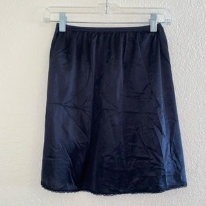 Vintage black Half Skirt Slip